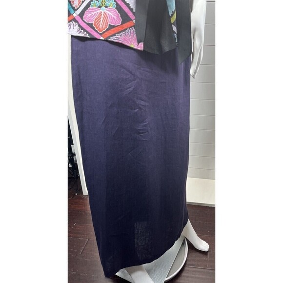 Lafayette 148 New York Maxi Skirt Side Slit 100% Linen Purple New Beachy - Picture 4 of 12